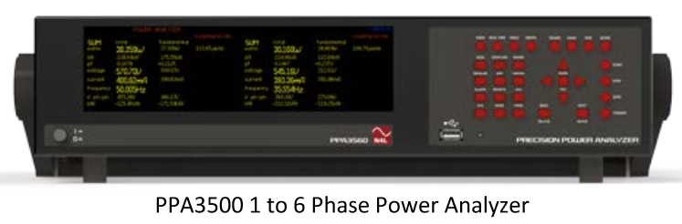 Figure 3 - N4L Precision Power Analyzer PPA3500 1 to 6 Phase Power Analyzer