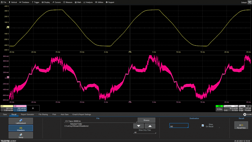 Abbildung 3 – Kurven importieren in Memory-Kanäle.